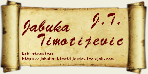 Jabuka Timotijević vizit kartica